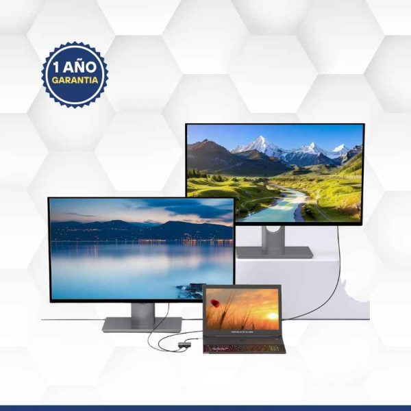 HUB Adaptador Doble Hdmi 4k Usb C 4 IN 1</br><strong>ACC07</strong> - Image 2