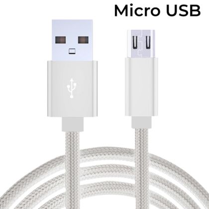 Cable de Datos y Carga Micro USB BlancoDL02AB
