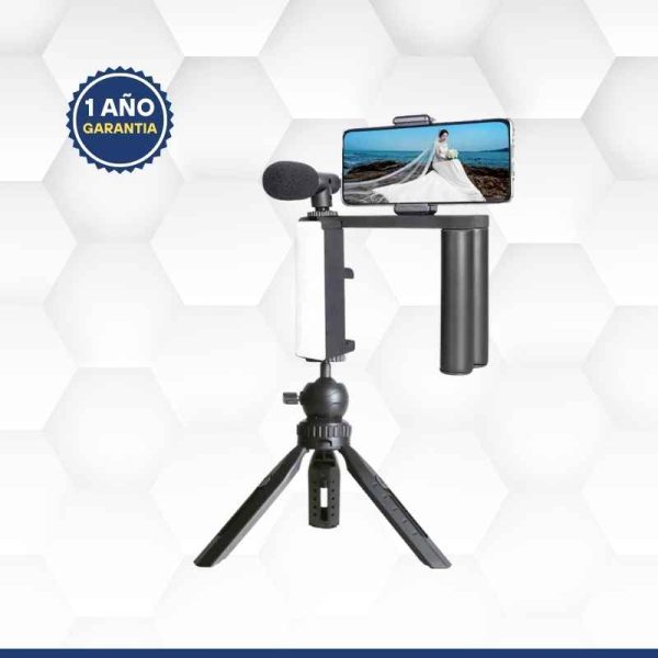 Estabilizador de mano con luz Led y micrófono</br><strong>PUAC03</strong> - Image 2