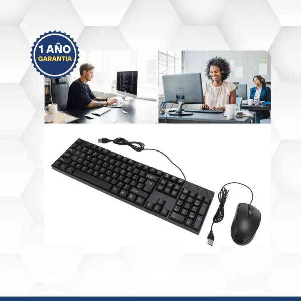 Juego de ratón y teclado USB con cable</br><strong>KEY01B</strong> - Image 2