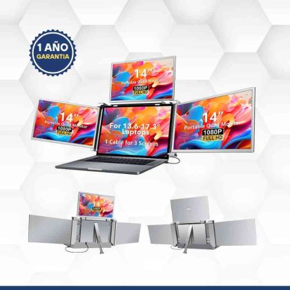 Monitor portátil con 3 pantallas 14″MTA02