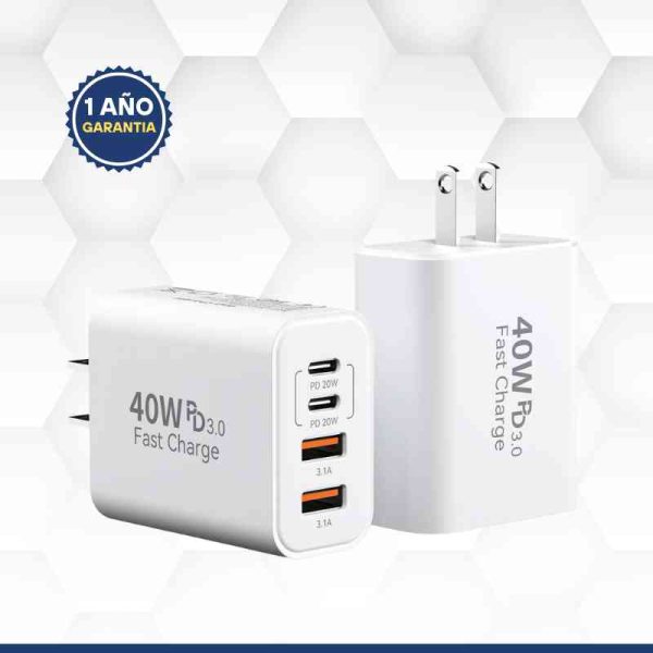 Bloque de cargador rápido de pared USB y C</br><strong>PCH04BA</strong>